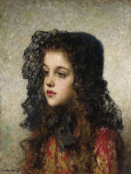 Little Girl with Veil